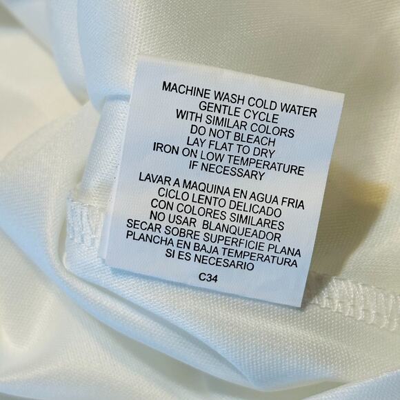 As U Wish Smocked Back Lace Dress Juniors XL Short Sleeve Ivory Summer Party NWT - Picture 10 of 11